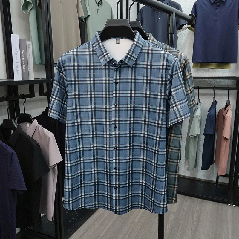 Mens Plaid Pattern Short Sleeve Shirt Wrinkle Resistant Fabric Slim Fit For Men Suitable For Work And Casual Occasions
Mens Plaid Pattern Short Sleeve Shirt Wrinkle Resistant Fabric Slim Fit For Men Suitable For Work And Casual Occasions