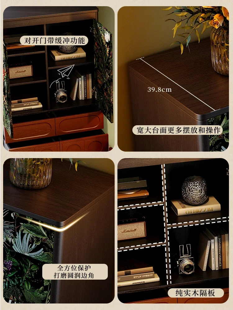 Retro living room against the wall solid wood high chest cabinet antique bedroom bedside storage cabinet
Retro living room against the wall solid wood high chest cabinet antique bedroom bedside storage cabinet