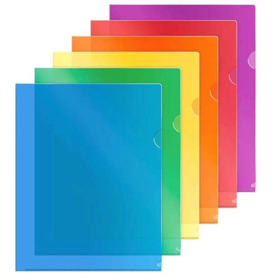 Clear Plastic Folders for Documents,Assorted Colors - Letter Size Plastic File Folder Sleeves 8.5x11 - Durable and Tear-Resista
Clear Plastic Folders for Documents,Assorted Colors - Letter Size Plastic File Folder Sleeves 8.5x11 - Durable and Tear-Resista