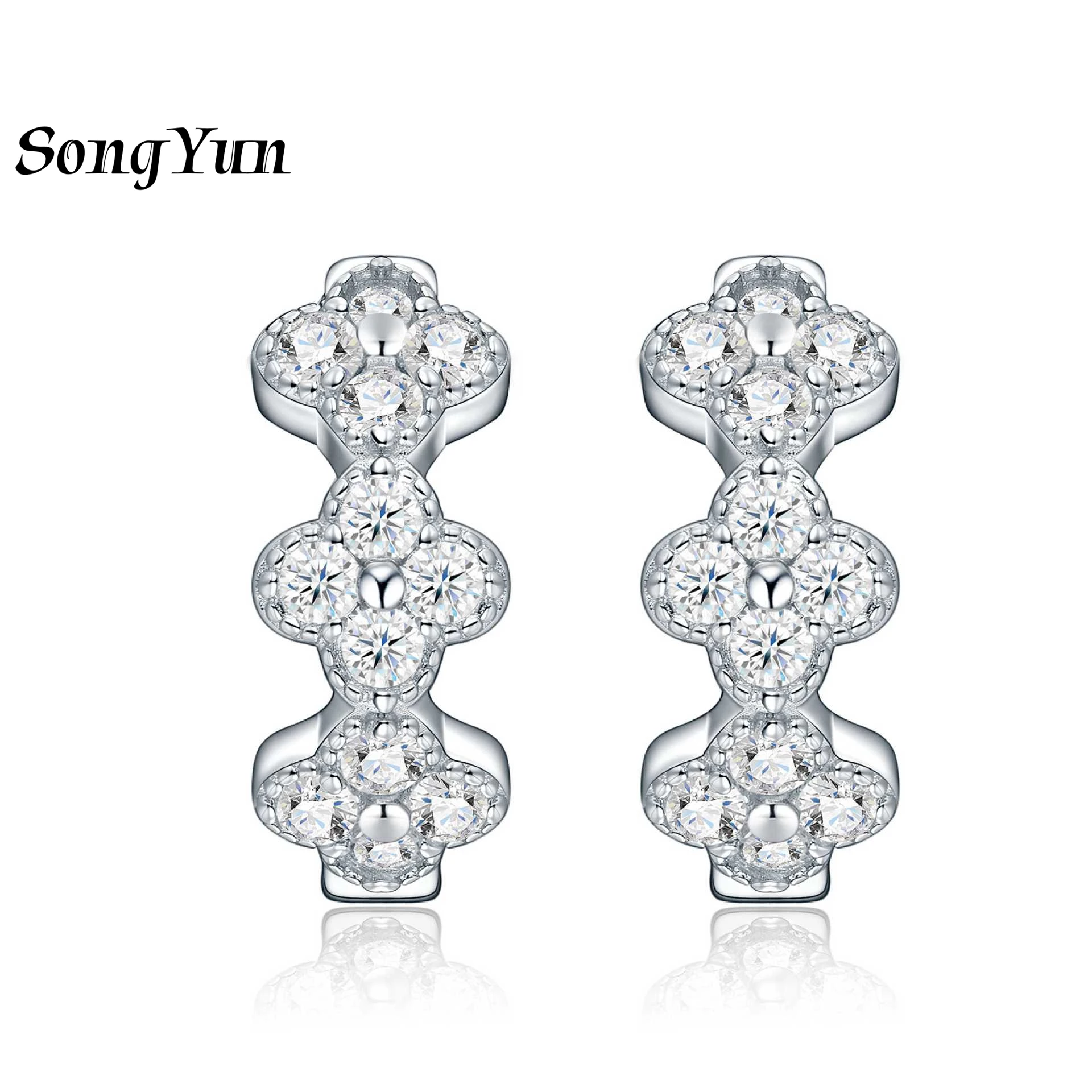 SongYun Luxury Jewelry 925 Sterling Silver Cuff Earrings VVS D Color Women Moissanite Chain Earrings 18K Gold GRA Certificate
SongYun Luxury Jewelry 925 Sterling Silver Cuff Earrings VVS D Color Women Moissanite Chain Earrings 18K Gold GRA Certificate