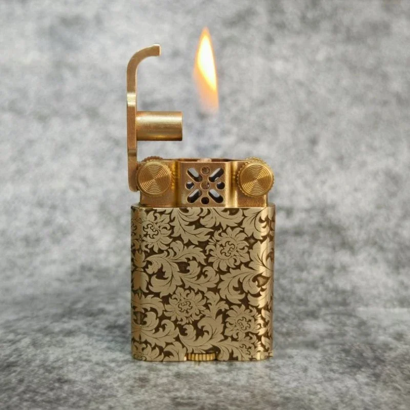 Retro Handmade Brass Kerosiene Lighter Exquisite Noble Tang Grass Pattern Deep Windproof Kerosiene Men's
Retro Handmade Brass Kerosiene Lighter Exquisite Noble Tang Grass Pattern Deep Windproof Kerosiene Men's