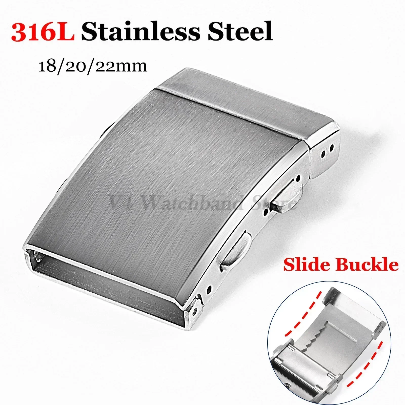 Luxury Adjustable Slide Buckle Replacement 316L Stainless Steel Strap Clasp Accessories Luxury Watch Buckles 18mm 20mm 22mm
Luxury Adjustable Slide Buckle Replacement 316L Stainless Steel Strap Clasp Accessories Luxury Watch Buckles 18mm 20mm 22mm
