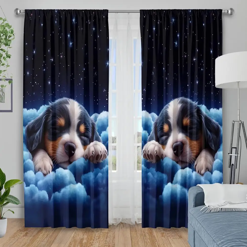 Dachshund Curtain, Cute Dog on Cloud Print Blackout Curtains, Starry Sky Theme Drapes, Kids Room Decor, 2 Panels
Dachshund Curtain, Cute Dog on Cloud Print Blackout Curtains, Starry Sky Theme Drapes, Kids Room Decor, 2 Panels