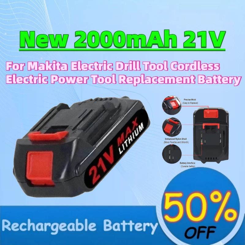 Fast Shipping New 2000mAh 21V Li-Ion Battery for Makita Electric Drill Tool Cordless Electric Power Tool Replacement Battery
Fast Shipping New 2000mAh 21V Li-Ion Battery for Makita Electric Drill Tool Cordless Electric Power Tool Replacement Battery