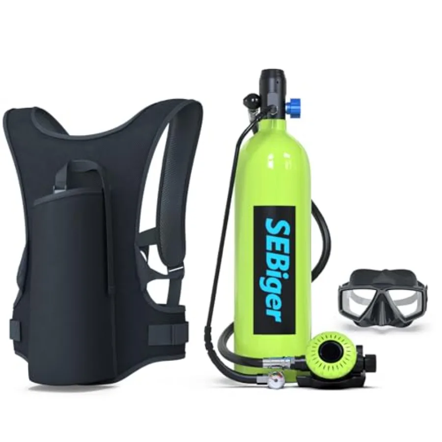 Mini Scuba Tank 1.9L for underwater exploration/entertainment, aluminum alloy, matte black, DOT certified reusable pony bottle
Mini Scuba Tank 1.9L for underwater exploration/entertainment, aluminum alloy, matte black, DOT certified reusable pony bottle