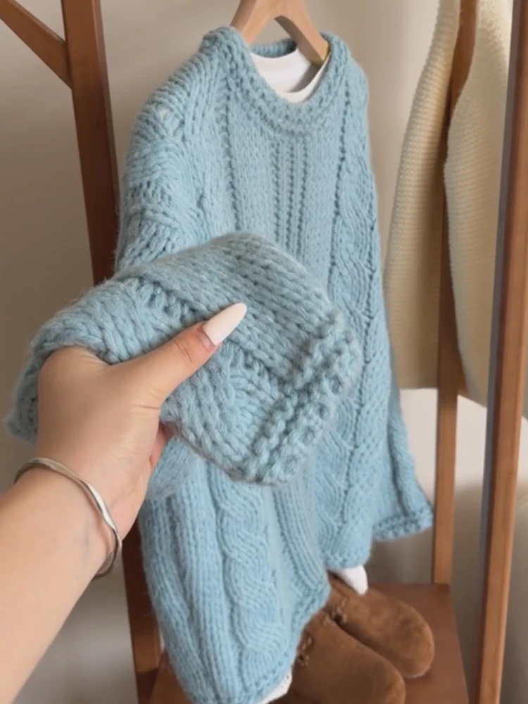 French Sle Loose Fit Knitted Sweater Women's Autumn Winter round Ne Twist Yarn Thi Needle Soft Cozy Warm Top
French Sle Loose Fit Knitted Sweater Women's Autumn Winter round Ne Twist Yarn Thi Needle Soft Cozy Warm Top