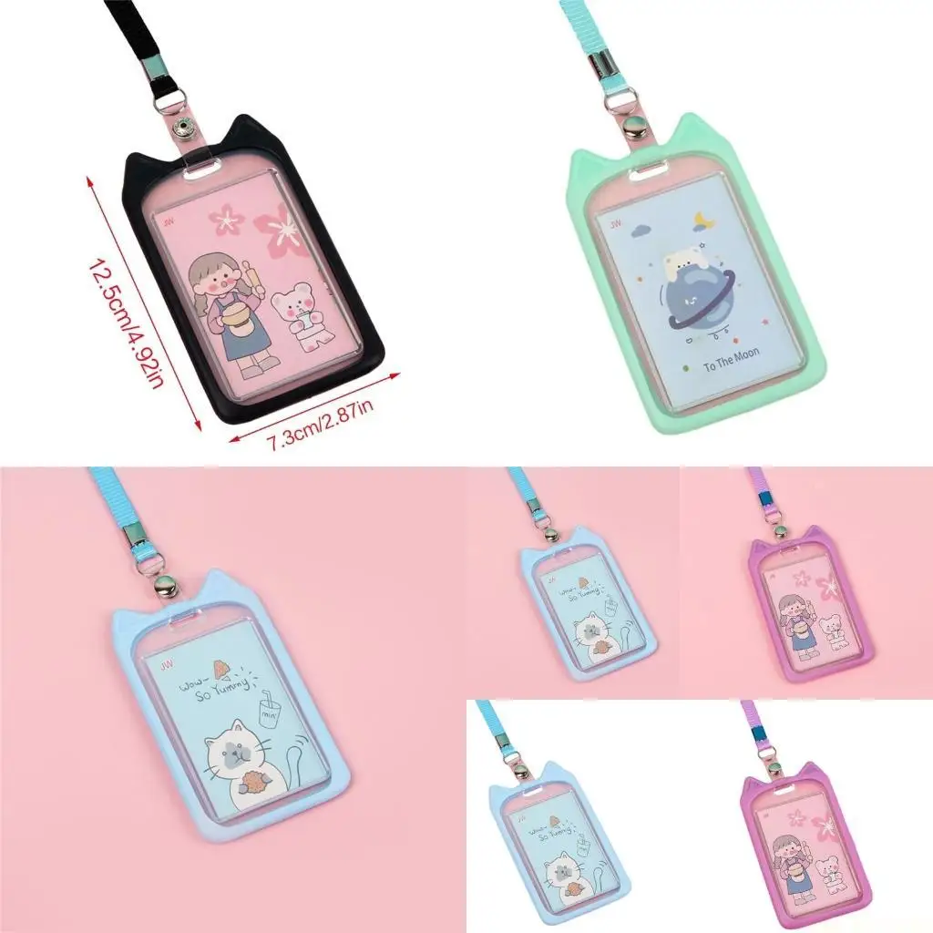 X90D силиконовый держатель для карт с мультяшным котом, вертикальный держатель для бейджей, защитит ваши карты от царапин и
X90D силиконовый держатель для карт с мультяшным котом, вертикальный держатель для бейджей, защитит ваши карты от царапин и