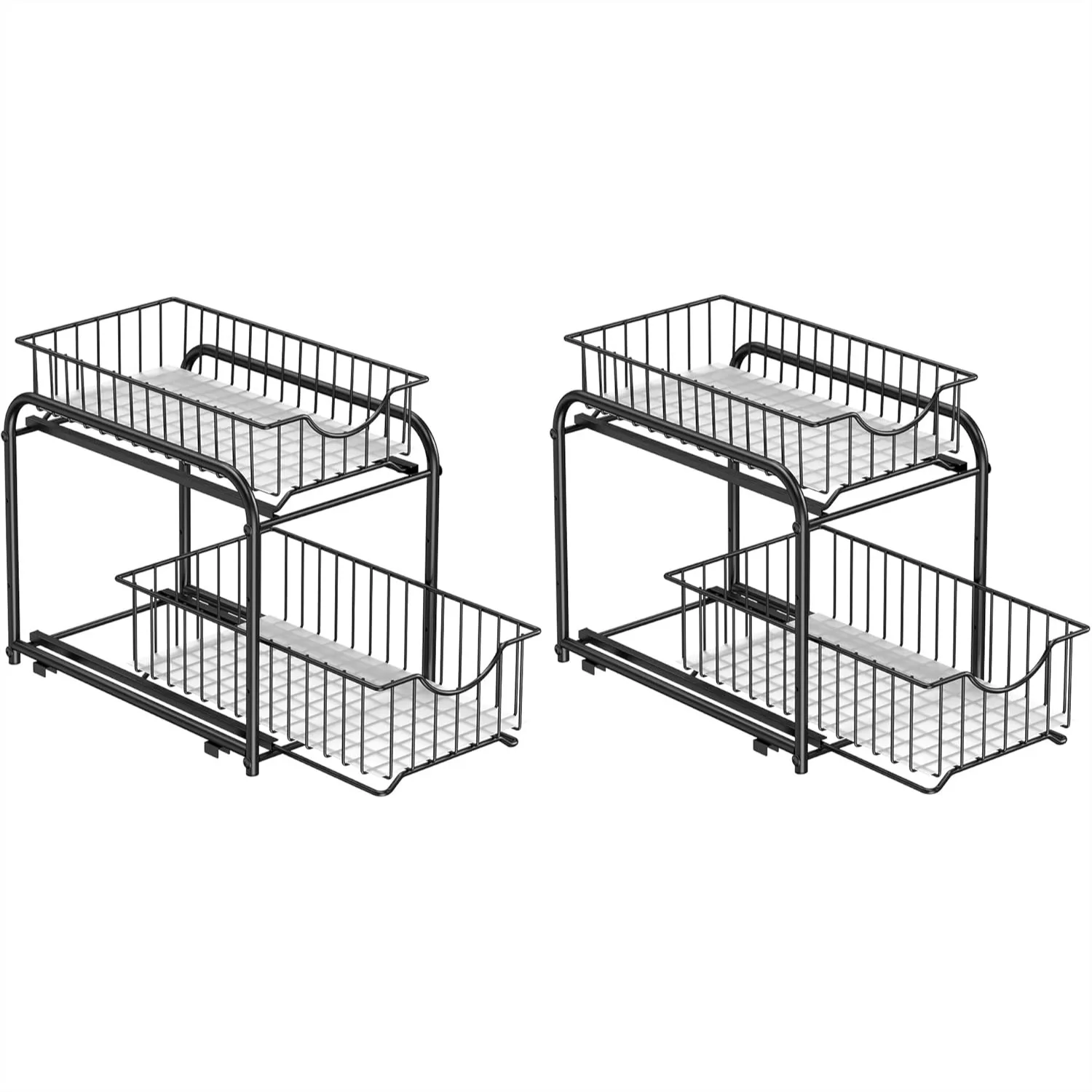 4-Tier Pull Out Cabinet Organizer with Adjustable Baskets, Under Sink Storage for Kitchen Bathroom, Stackable Sliding Drawers
4-Tier Pull Out Cabinet Organizer with Adjustable Baskets, Under Sink Storage for Kitchen Bathroom, Stackable Sliding Drawers