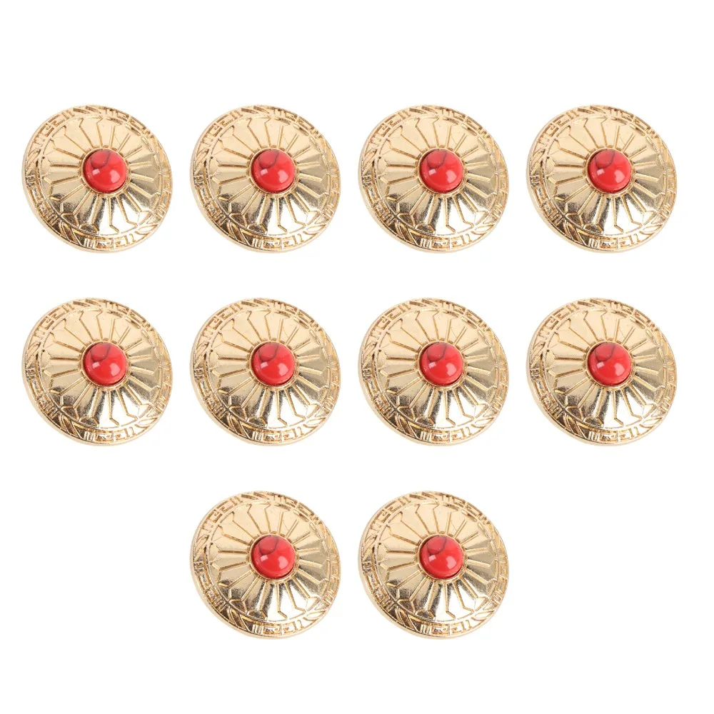 10PCS 30MM Screw Back Button Red Turquoise Gold Flower Metal Concho 8MM Screws Metal Decorative Concho Leather Sewing
10PCS 30MM Screw Back Button Red Turquoise Gold Flower Metal Concho 8MM Screws Metal Decorative Concho Leather Sewing