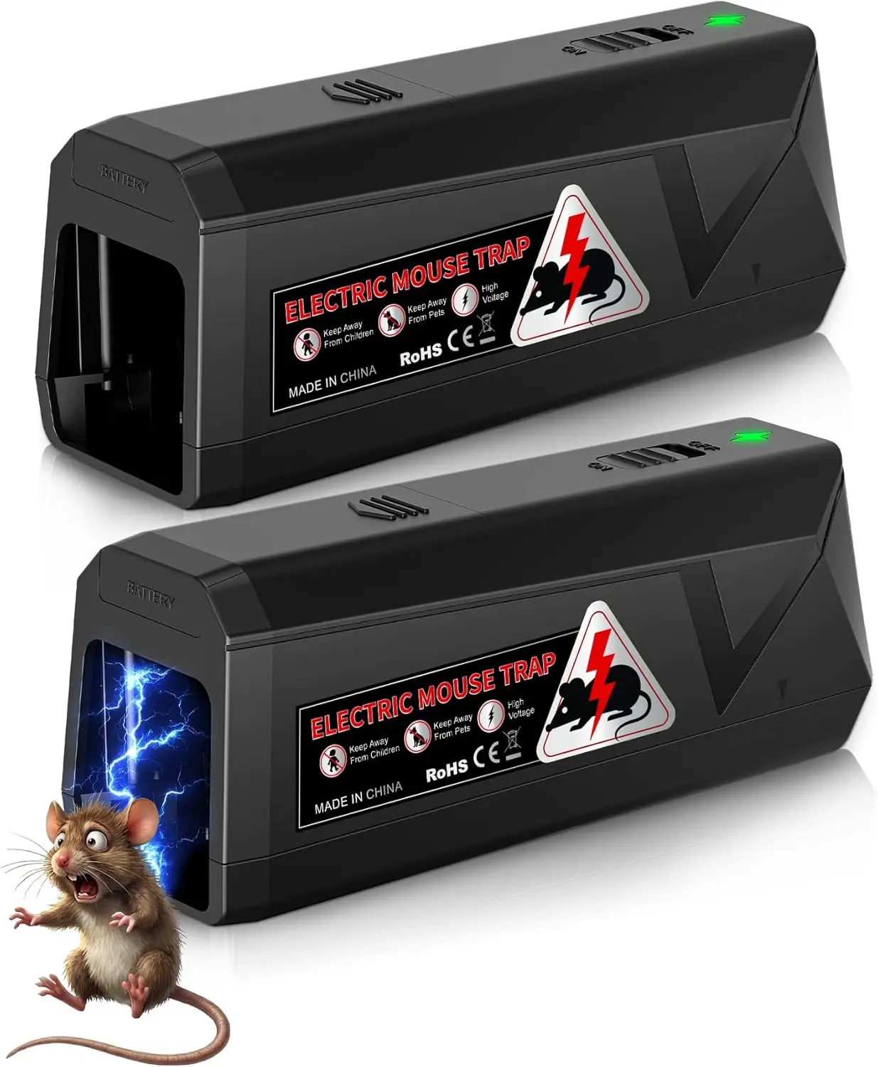 Electric Mouse Traps Indoor for Home, Reusable No-Touch Electronic Zapper with High-Voltage Shock Kills Mice in Seconds, Easy
Electric Mouse Traps Indoor for Home, Reusable No-Touch Electronic Zapper with High-Voltage Shock Kills Mice in Seconds, Easy