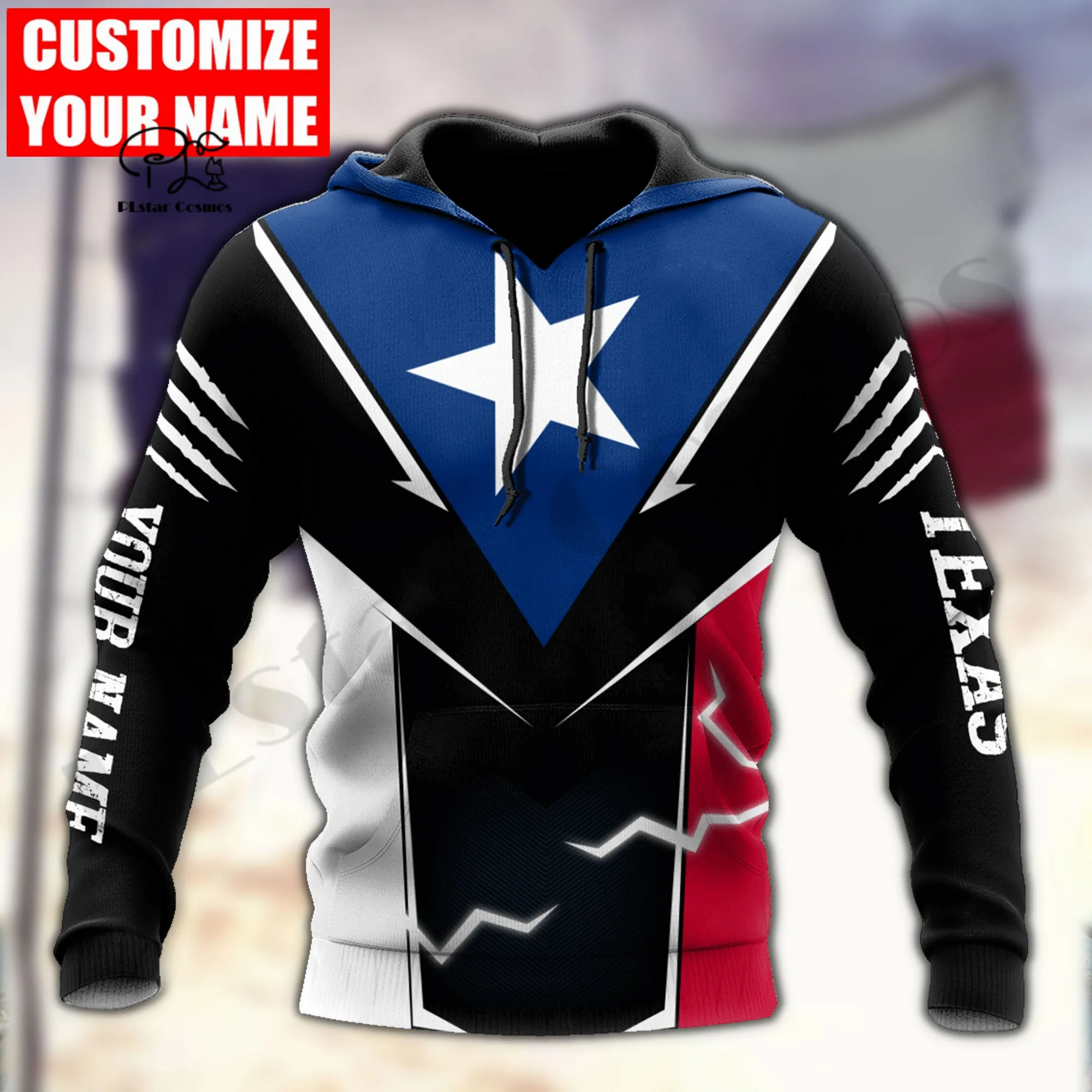 PLstar Cosmos 3Dprint Newest Texas State Flag Custom Name Harajuku Streetwear Casual Unique Unisex Hoodies/Sweatshirt/Zip B-9
PLstar Cosmos 3Dprint Newest Texas State Flag Custom Name Harajuku Streetwear Casual Unique Unisex Hoodies/Sweatshirt/Zip B-9