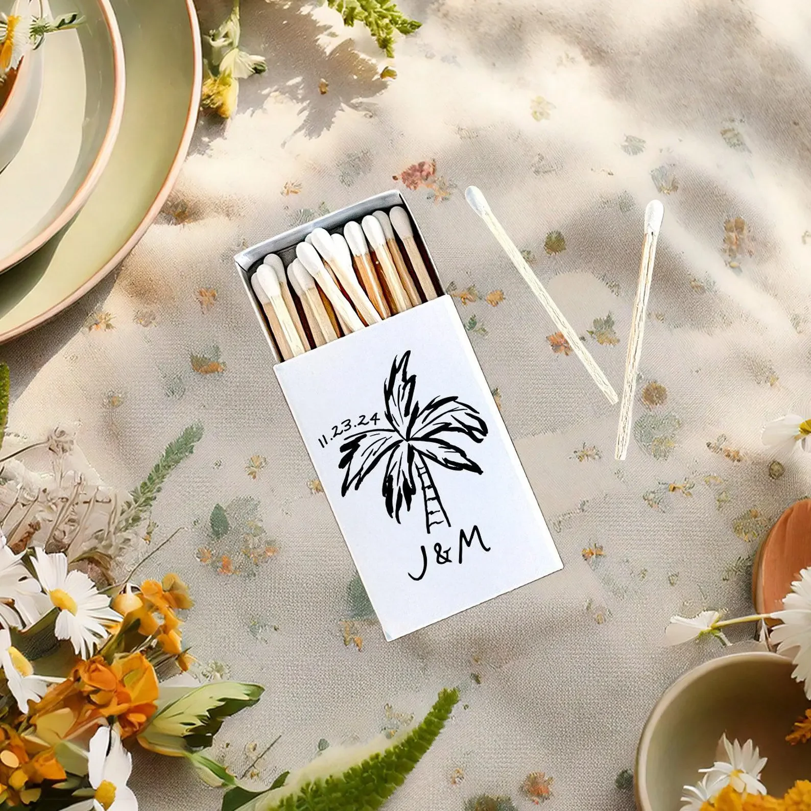 Custom Palm Tree | Wedding | Bachelorette | Personalized Matchboxes| Party | Bridal Shower | Rehearsal Dinner Night Before | Bea
Custom Palm Tree | Wedding | Bachelorette | Personalized Matchboxes| Party | Bridal Shower | Rehearsal Dinner Night Before | Bea