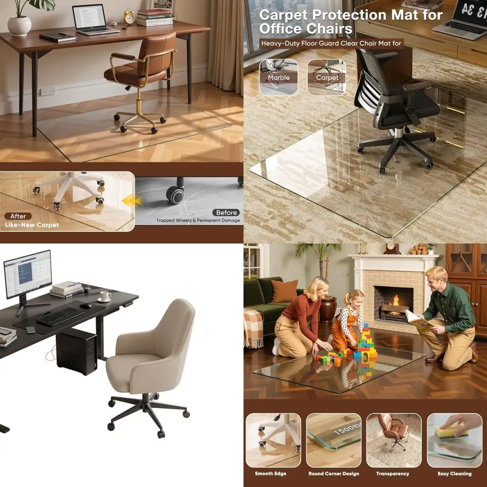 Коврик для настольного стула толщиной 28x42 дюйма для ковров и паркетных полов, прочная поверхность из закаленного стекла для плавного качения
Коврик для настольного стула толщиной 28x42 дюйма для ковров и паркетных полов, прочная поверхность из закаленного стекла для плавного качения