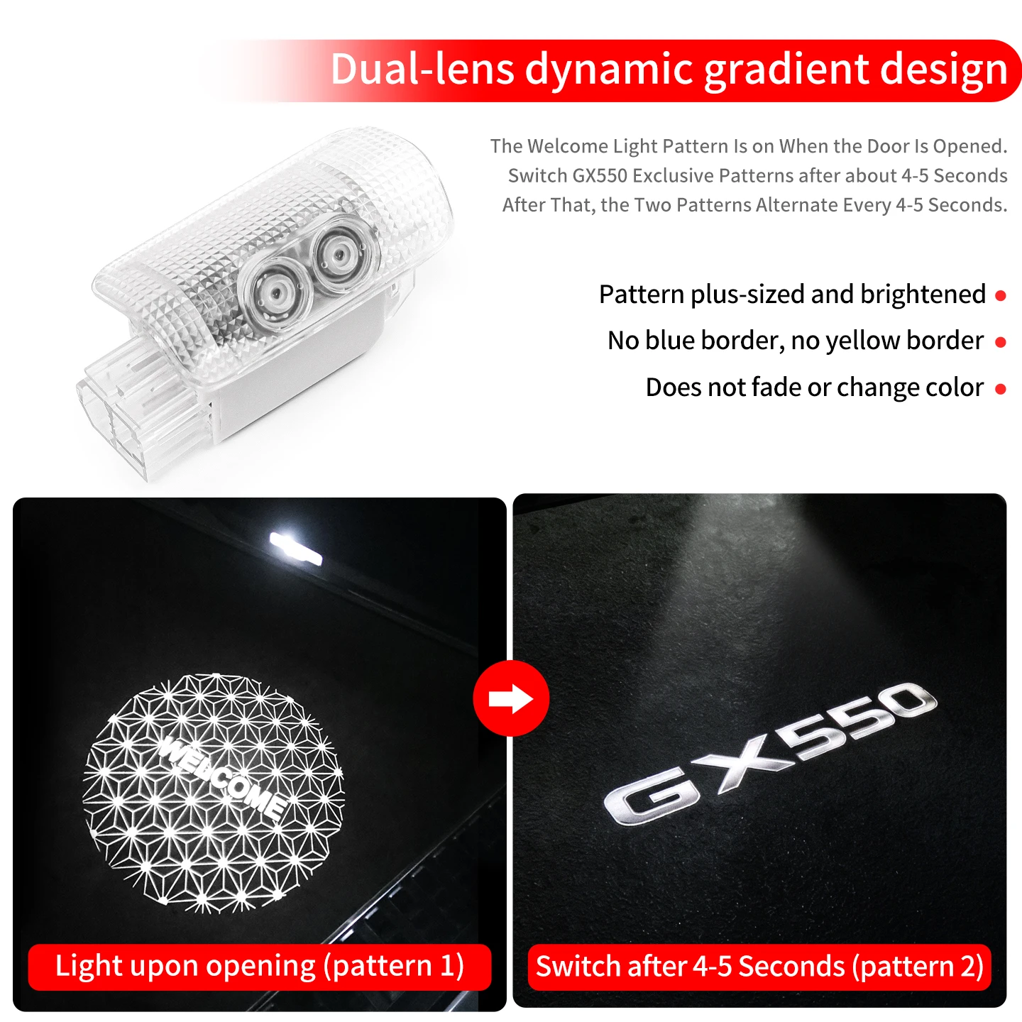 For Lexus GX550 2024-2026 Dynamic Door Logo Welcome Light LED Courtesy Projector Lamp Modification Accessories
For Lexus GX550 2024-2026 Dynamic Door Logo Welcome Light LED Courtesy Projector Lamp Modification Accessories