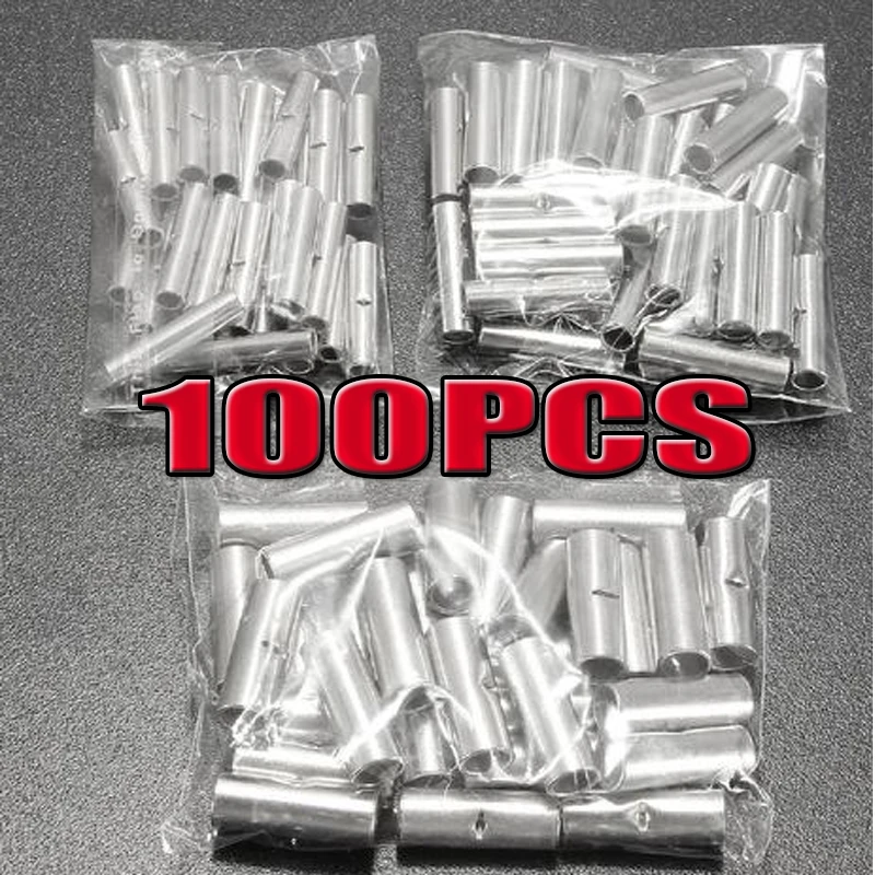 100Pcs Butt Wire Connector AWG 22-10 Copper Tinned Splice Crimp Terminal Sleeve Bare Terminals Crimping Connector Kit
100Pcs Butt Wire Connector AWG 22-10 Copper Tinned Splice Crimp Terminal Sleeve Bare Terminals Crimping Connector Kit
