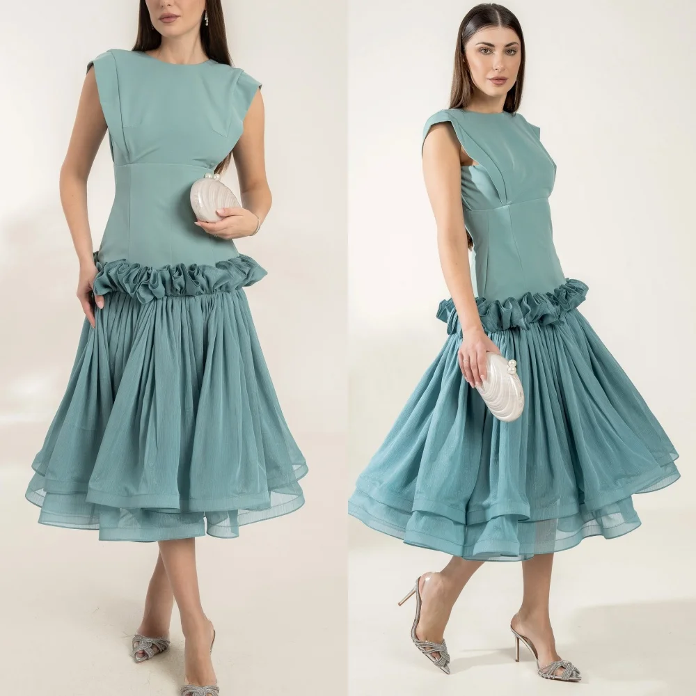 Customized Formal Jersey Pleat A-line Jewel Midi Dresses Bespoke Occasion Prom High Quality Matching Elegant
Customized Formal Jersey Pleat A-line Jewel Midi Dresses Bespoke Occasion Prom High Quality Matching Elegant
