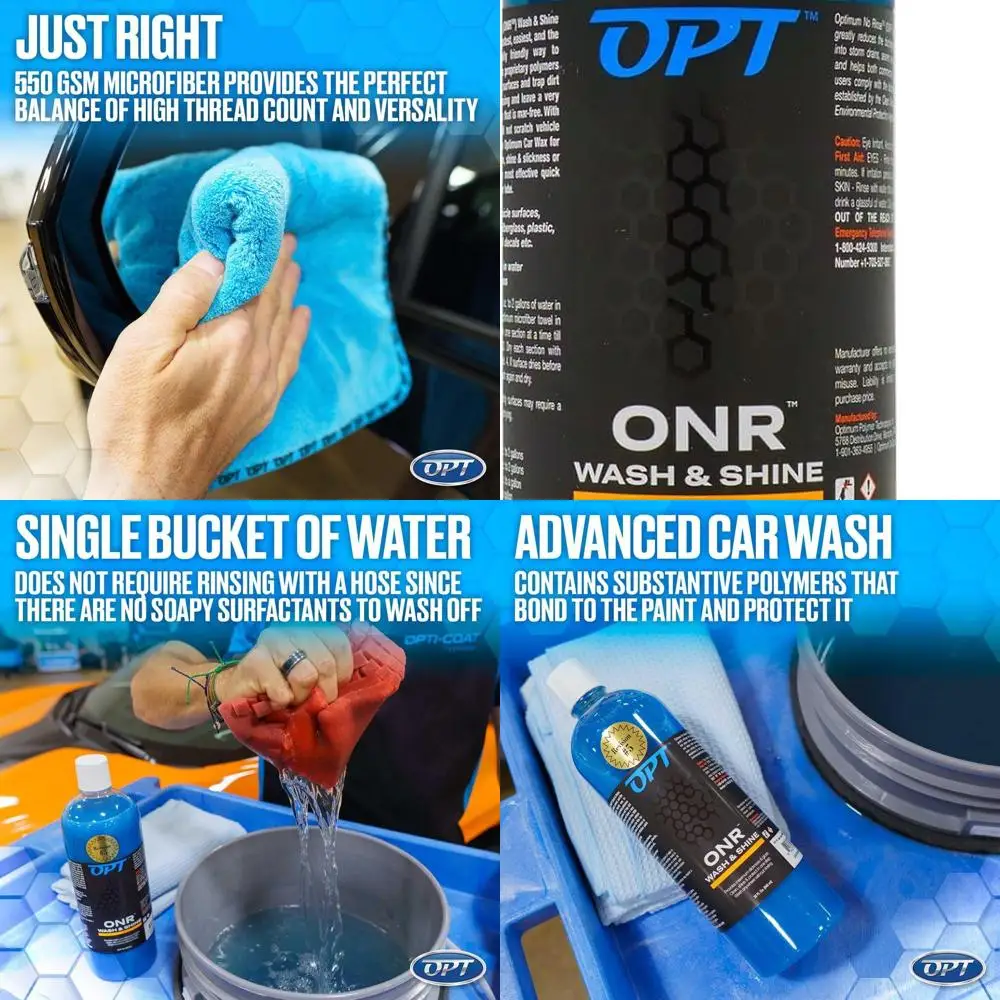 Optimum No Rinse Wash and Shine Version 5 - ONR Rinseless Car Wash Soap for Auto Detailing, Use On Paint, Ceramic Coatings, Glas
Optimum No Rinse Wash and Shine Version 5 - ONR Rinseless Car Wash Soap for Auto Detailing, Use On Paint, Ceramic Coatings, Glas