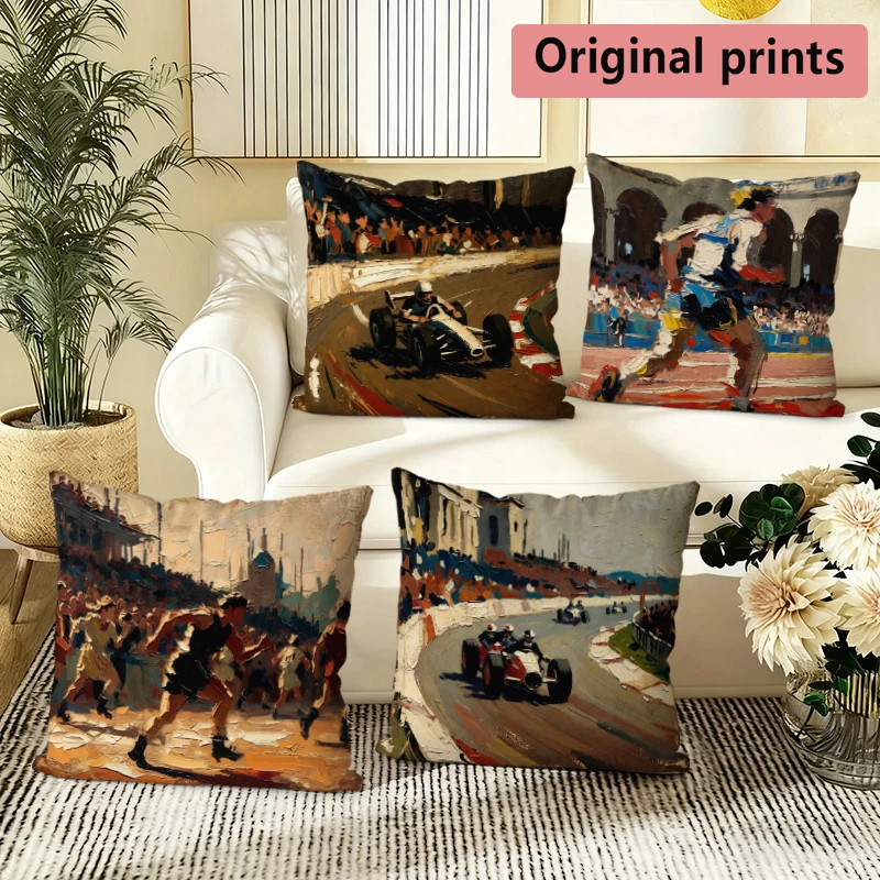 Vintage Racing & Marathon Sport Oil Painting Pillow Covers Pattern Cushion Cover Suitable for Sofa Bedroom Car Pillow Cover
Vintage Racing & Marathon Sport Oil Painting Pillow Covers Pattern Cushion Cover Suitable for Sofa Bedroom Car Pillow Cover