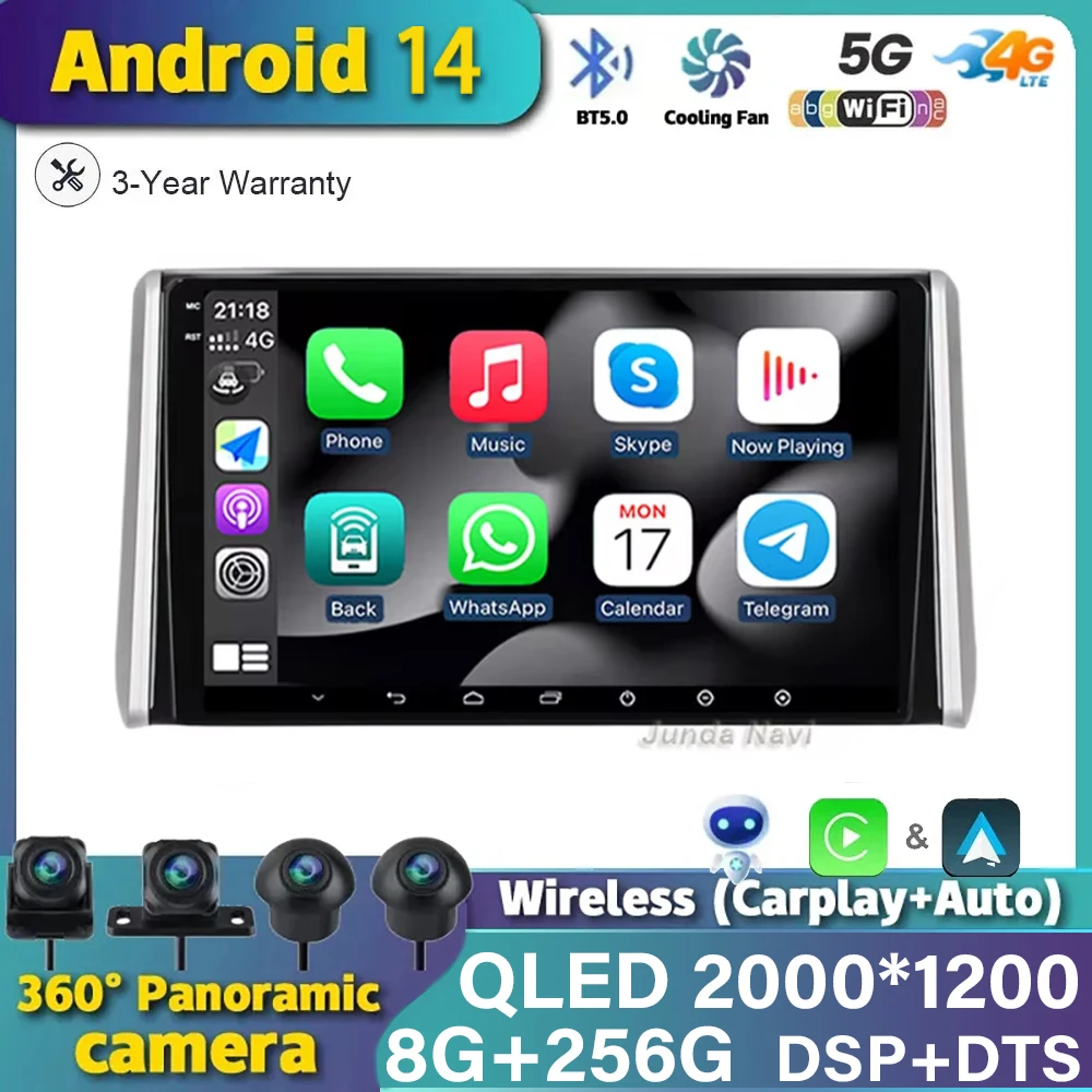 Auto Car Radio Android 14 For Toyota RAV4 5 XA50 2018-2023 Multimedia Navigation GPS Stereo Carplay Video Player 360 Camera QLED
Auto Car Radio Android 14 For Toyota RAV4 5 XA50 2018-2023 Multimedia Navigation GPS Stereo Carplay Video Player 360 Camera QLED