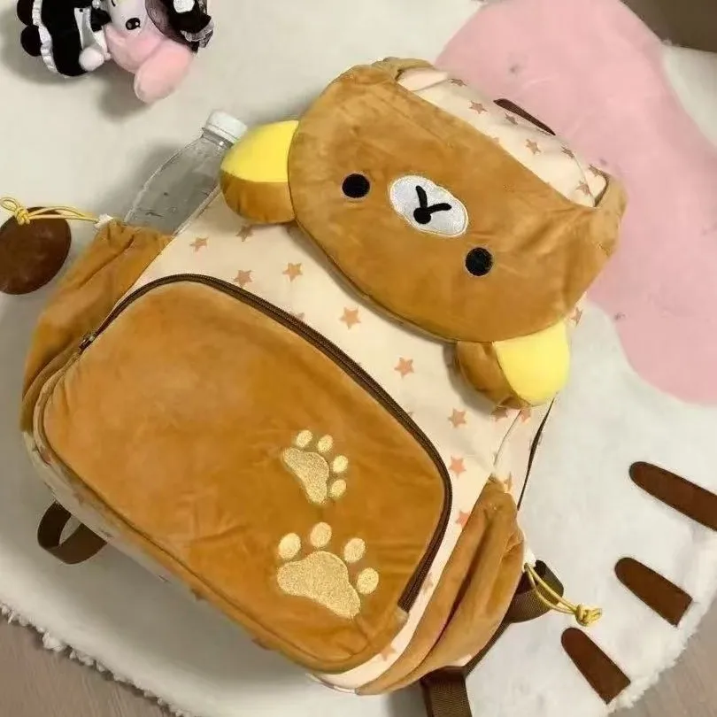 Plush Cartoon Japanese Backpack Cute Relaxed Bear Large Backpack Girl Joker Student Bag Birthday Gift
Plush Cartoon Japanese Backpack Cute Relaxed Bear Large Backpack Girl Joker Student Bag Birthday Gift
