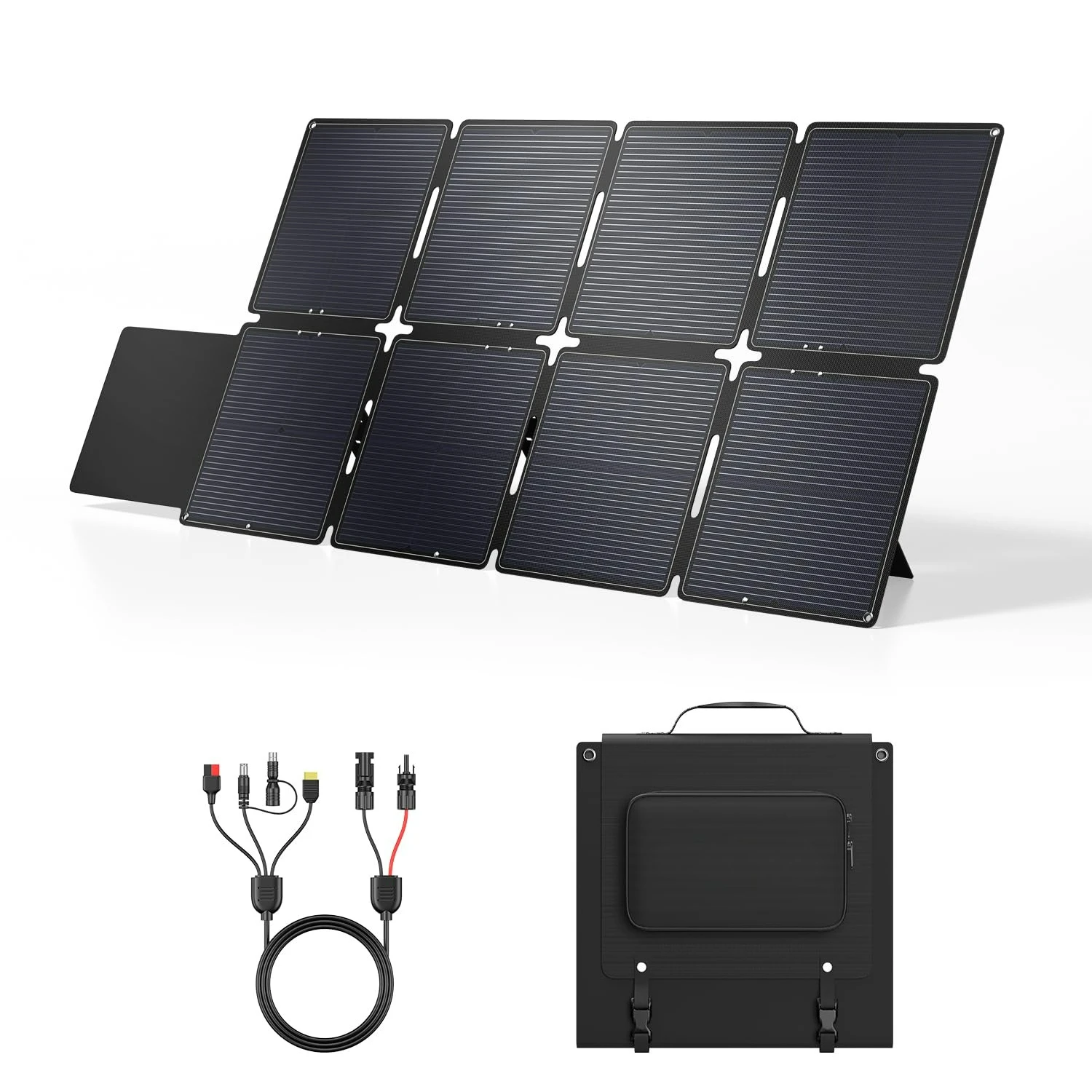 240W Portable Solar Panel for Power Station, Ultra Light Foldable Solar Panel Kit, 25% High Efficiency, IP65, Custom
240W Portable Solar Panel for Power Station, Ultra Light Foldable Solar Panel Kit, 25% High Efficiency, IP65, Custom