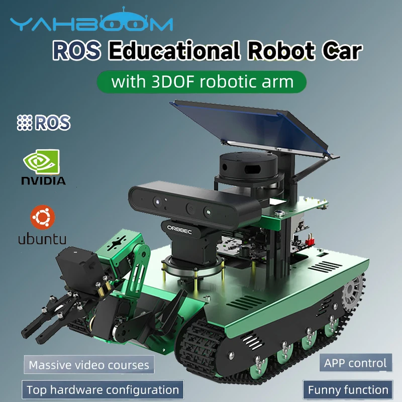 Набор образовательного робота Yahboom Transbot ROS, программирование на Python, Jetson NANO, 4 ГБ, лидар HD/дегиб, камера MoveIt, 3D-рамппинг, навигация
Набор образовательного робота Yahboom Transbot ROS, программирование на Python, Jetson NANO, 4 ГБ, лидар HD/дегиб, камера MoveIt, 3D-рамппинг, навигация