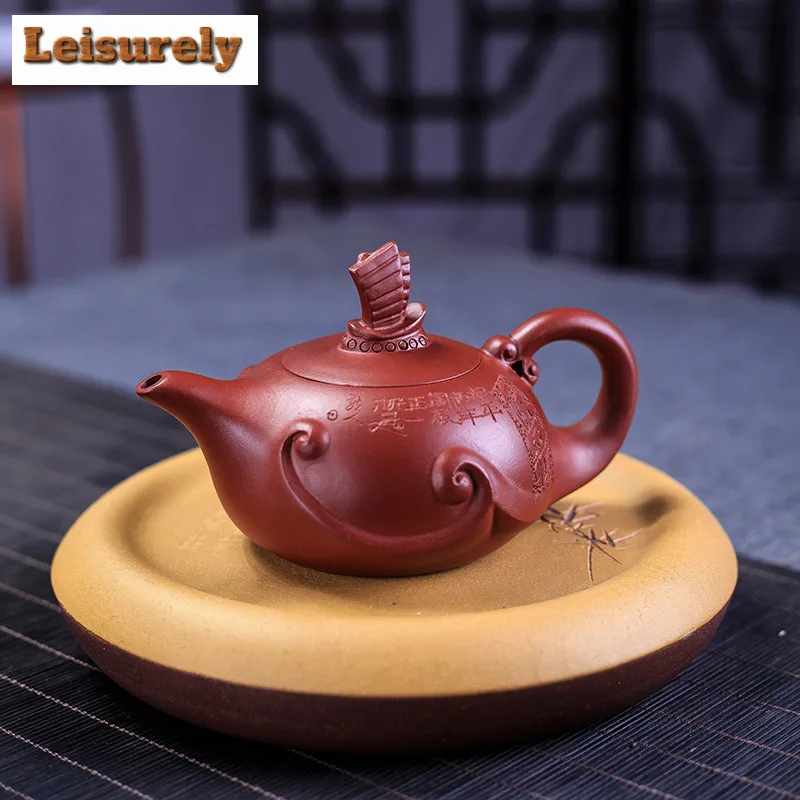 210ml Vintage Yixing Purple Clay Teapots Handmade Sailing Pot Raw Ore Dahongpao Mud Kettle With Infuser Zisha Tea Set Supplies
210ml Vintage Yixing Purple Clay Teapots Handmade Sailing Pot Raw Ore Dahongpao Mud Kettle With Infuser Zisha Tea Set Supplies