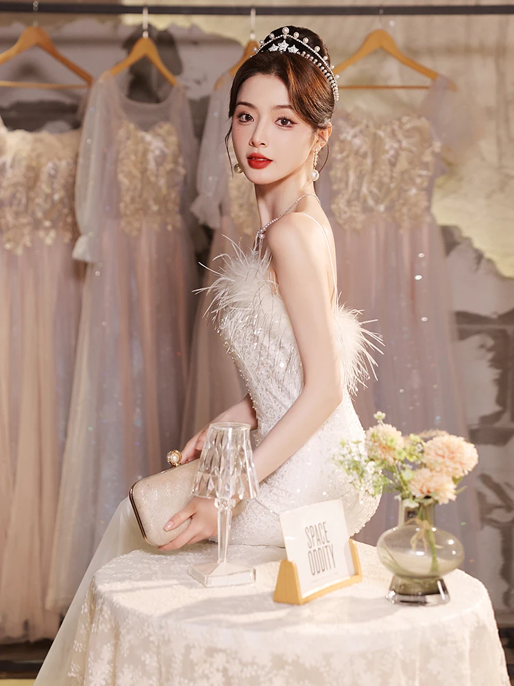 Элегантное белое вечернее платье для женщин, новинка 2026 года, роскошное свадебное платье фасона «русалка» для дня рождения, индивидуальный пошив, премиум-класс
Элегантное белое вечернее платье для женщин, новинка 2026 года, роскошное свадебное платье фасона «русалка» для дня рождения, индивидуальный пошив, премиум-класс