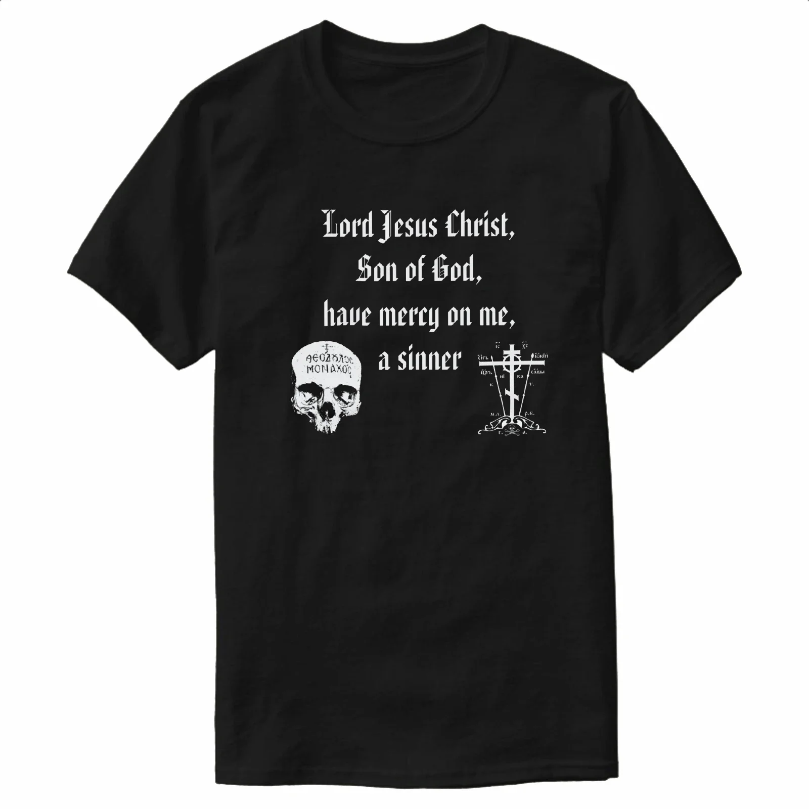 Russian Orthodox Schema Cross Jesus Prayer Memento Mori T-Shirt 100% Cotton O-Neck Short Sleeve Casual Mens T-shirt Size S-3XL
Russian Orthodox Schema Cross Jesus Prayer Memento Mori T-Shirt 100% Cotton O-Neck Short Sleeve Casual Mens T-shirt Size S-3XL