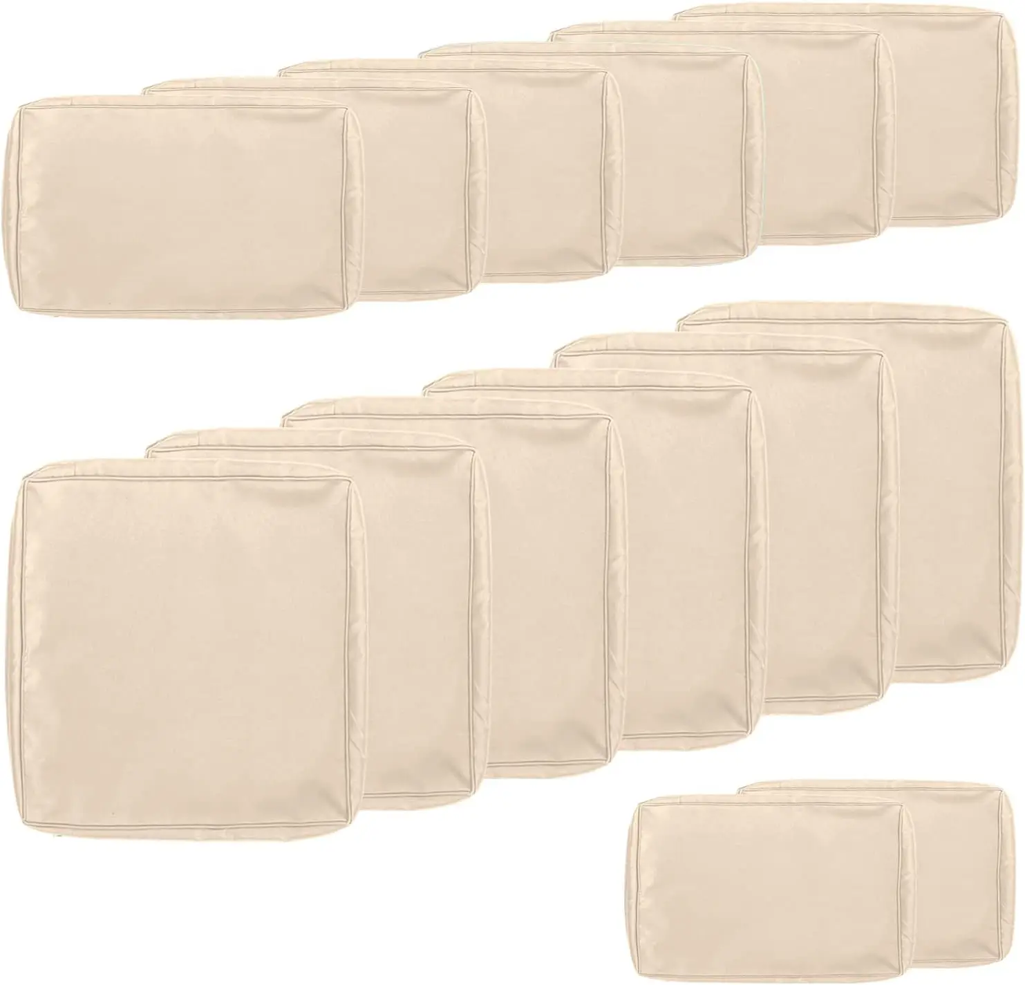 14 Pack Patio Cushion Cover Replacement, Outdoor Cushion Slip Covers with Zipper for Patio Furniture Sets, Beige
14 Pack Patio Cushion Cover Replacement, Outdoor Cushion Slip Covers with Zipper for Patio Furniture Sets, Beige