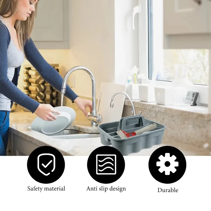 Пластиковый органайзер с несколькими отделениями, корзина для ручных инструментов, простой в использовании ящик для инструментов, корзина для чистки домашних и садовых инструментов
Пластиковый органайзер с несколькими отделениями, корзина для ручных инструментов, простой в использовании ящик для инструментов, корзина для чистки домашних и садовых инструментов