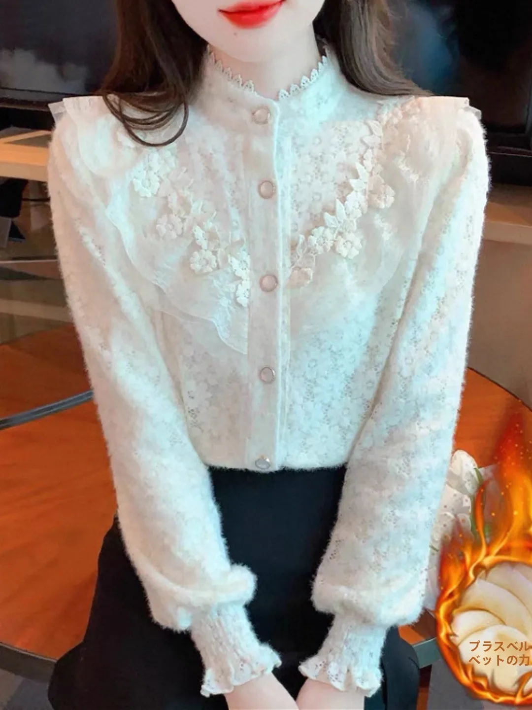 Thickened Lace Shirt Women's Half High Collar Fleece Lined Inner Wear Fashionable Autumn Winter New Style Korean Style Straig...
Thickened Lace Shirt Women's Half High Collar Fleece Lined Inner Wear Fashionable Autumn Winter New Style Korean Style Straig...