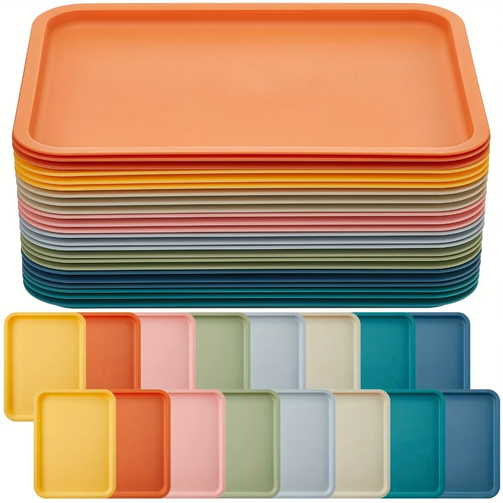 Plastic Fast Food Trays Bulk Colorful Restaurant Serving Trays Cafeteria Rectangular Plastic Serving Platter Grill for Kitchen Restaurant Coffee(Elegant Color, 24pcs)
Plastic Fast Food Trays Bulk Colorful Restaurant Serving Trays Cafeteria Rectangular Plastic Serving Platter Grill for Kitchen Restaurant Coffee(Elegant Color, 24pcs)