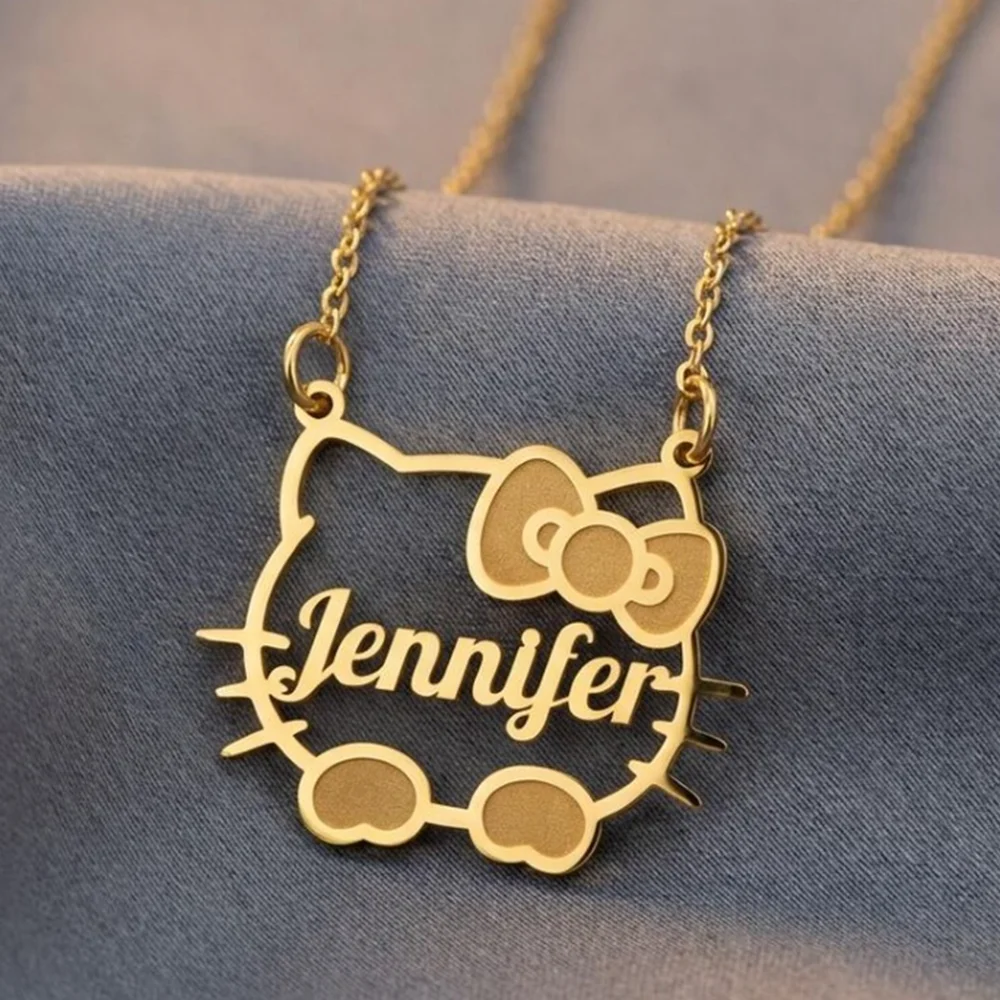 Custom Hello Kitty Name Necklace Stainless Steel Cute Cat Pendant Bow Paws Personalized Sanrio Jewelry Gift For Lovers Girls
Custom Hello Kitty Name Necklace Stainless Steel Cute Cat Pendant Bow Paws Personalized Sanrio Jewelry Gift For Lovers Girls