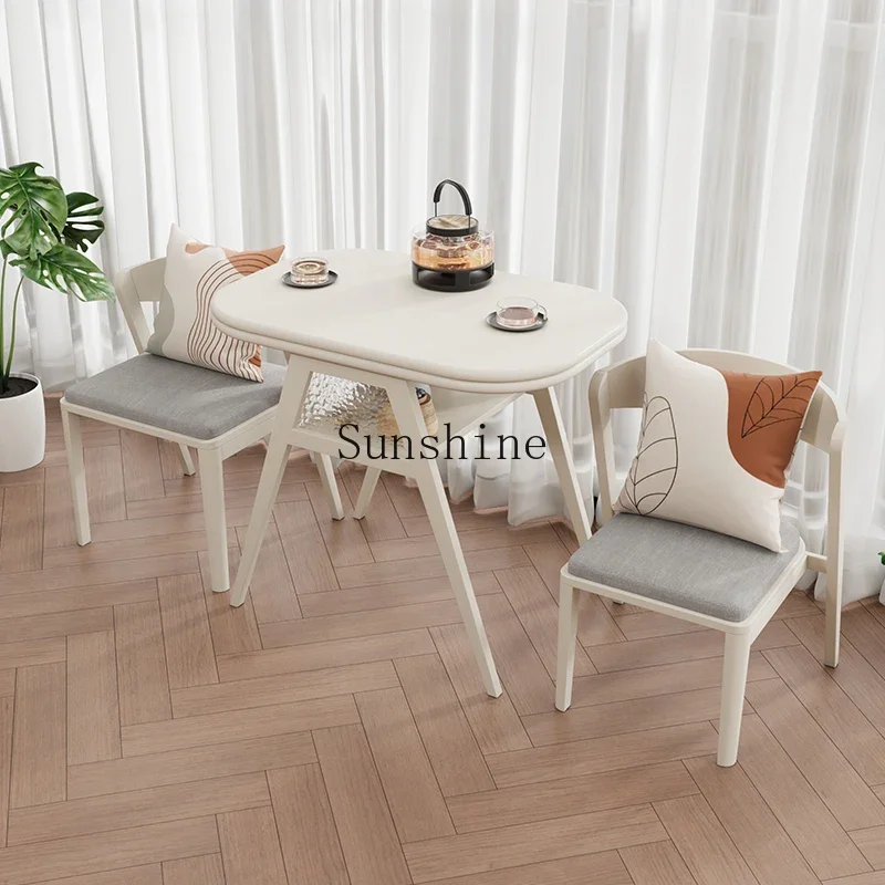 French cream style creative balcony table and chair combination all solid wood small mini tea table
French cream style creative balcony table and chair combination all solid wood small mini tea table