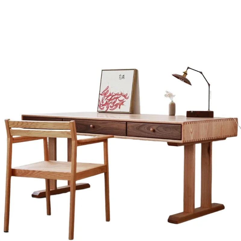 Solid wood literary desk, storage Japanese simple table, computer workbench log
Solid wood literary desk, storage Japanese simple table, computer workbench log