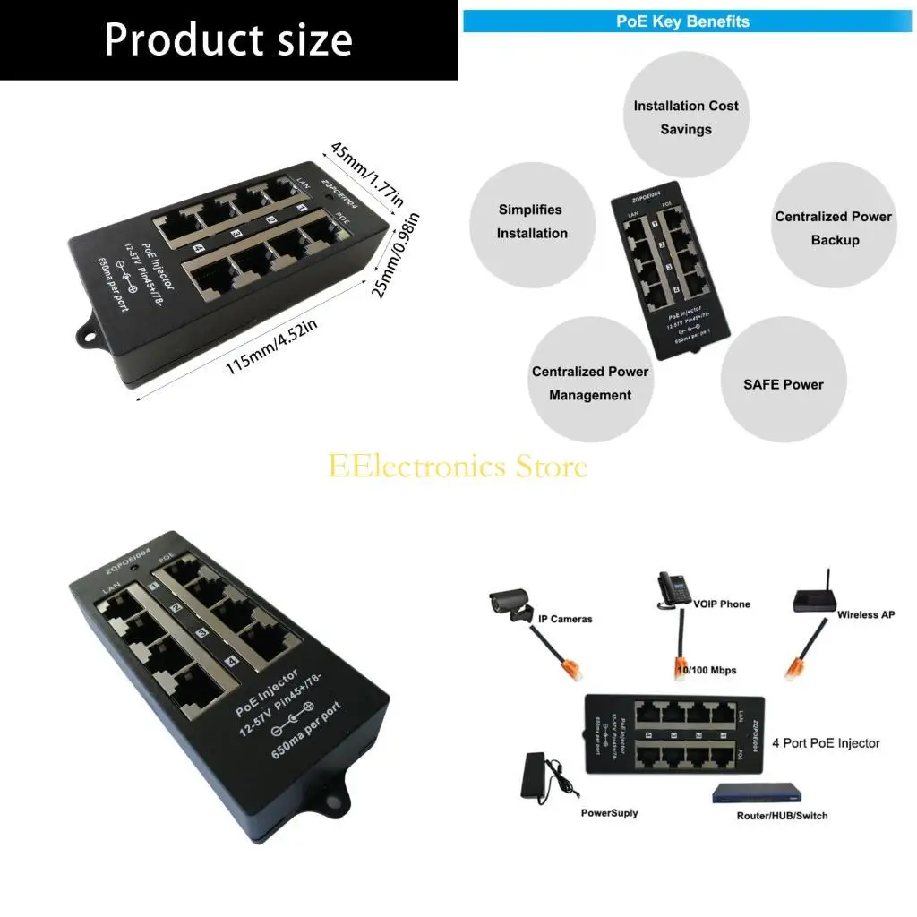 B03C Cost Effective 4 Port POE Budget Solution For Small Networking Reduces Switches Requirements And Simplifies Maintenance
B03C Cost Effective 4 Port POE Budget Solution For Small Networking Reduces Switches Requirements And Simplifies Maintenance