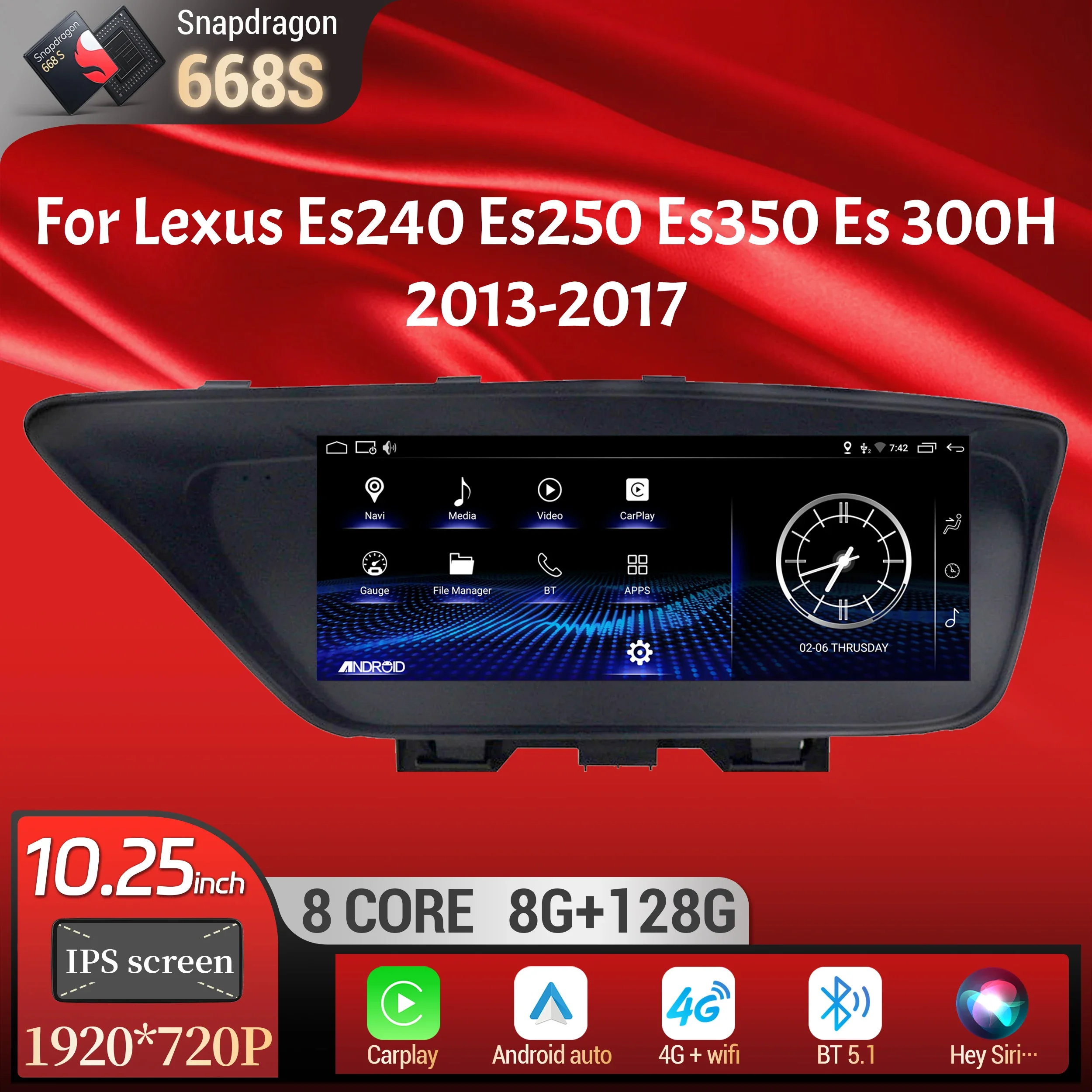 10.25"Android 14 Car Radio For Lexus Es240 Es250 Es350 Es 300H 2013-2017 Multimedia BT Carplay Snapdragon 668S Head Unit Screen
10.25"Android 14 Car Radio For Lexus Es240 Es250 Es350 Es 300H 2013-2017 Multimedia BT Carplay Snapdragon 668S Head Unit Screen