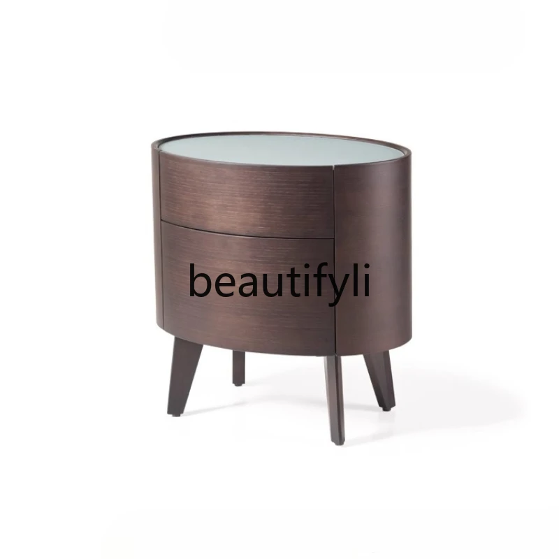 Italian minimalist bedside table simple modern home bedroom solid wood storage cabinet
Italian minimalist bedside table simple modern home bedroom solid wood storage cabinet