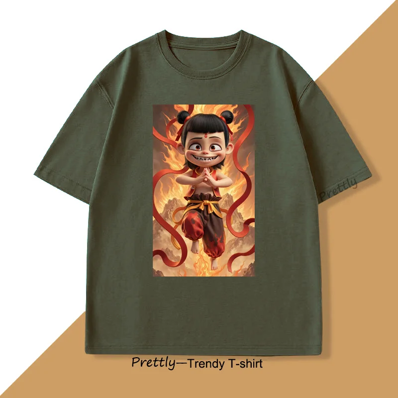 Funny T Shirts Men Fashion Casual Movie Ne Zha Pattern Design Print T Shirts High Quality Cotton Short Sleeve Men's Shirts Tops
Funny T Shirts Men Fashion Casual Movie Ne Zha Pattern Design Print T Shirts High Quality Cotton Short Sleeve Men's Shirts Tops