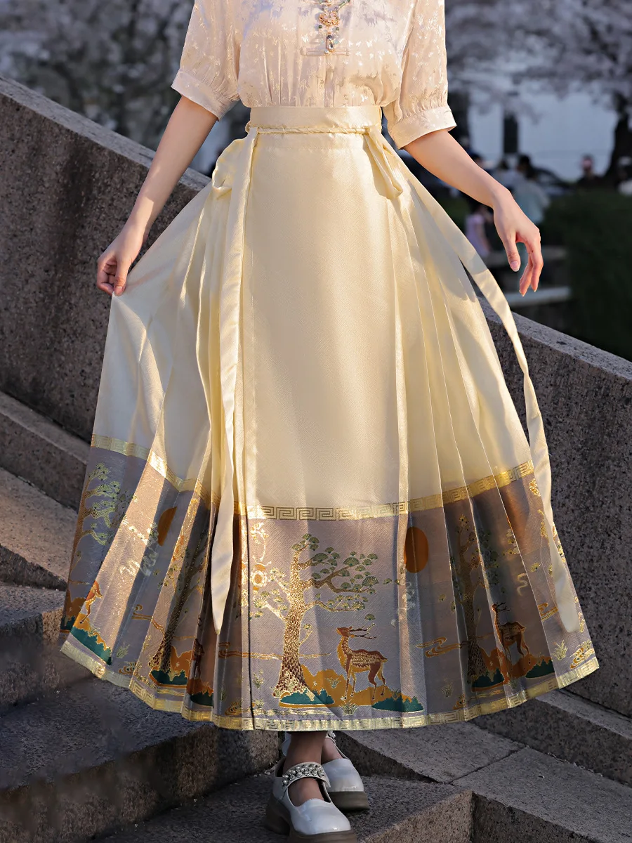 Women's Mamianqun Hanfu Horce Face Skirt,Chinese Traditional Pleated Floal Print Elegant Vintage Maxi Skirt
Women's Mamianqun Hanfu Horce Face Skirt,Chinese Traditional Pleated Floal Print Elegant Vintage Maxi Skirt