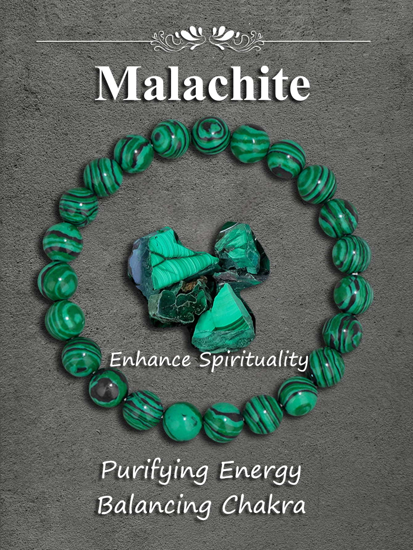 Natural Malachite Stone Beaded Bracelet for Healing Protection Positive Energy Spiritual Balance Yoga Meditation Chakra Jewelry
Natural Malachite Stone Beaded Bracelet for Healing Protection Positive Energy Spiritual Balance Yoga Meditation Chakra Jewelry