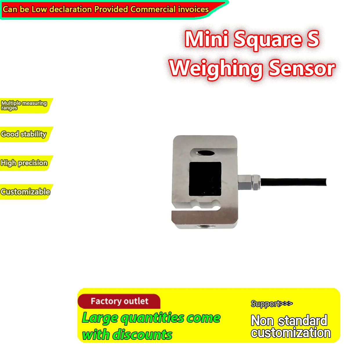 S-Type Force Sensor 10/20/50/100kg Micro Weighting Sensor with M8 Thread, Tension Pressure Transducer for Automation Control
S-Type Force Sensor 10/20/50/100kg Micro Weighting Sensor with M8 Thread, Tension Pressure Transducer for Automation Control