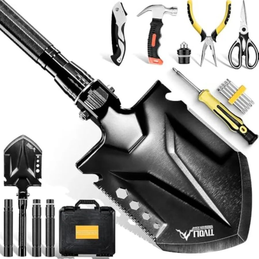 Folding Camping Shovel Kit Multifunctional Tactical Survival Shovel with Manganese Steel for Outdoor Off Road Hiking Bushcraft
Folding Camping Shovel Kit Multifunctional Tactical Survival Shovel with Manganese Steel for Outdoor Off Road Hiking Bushcraft