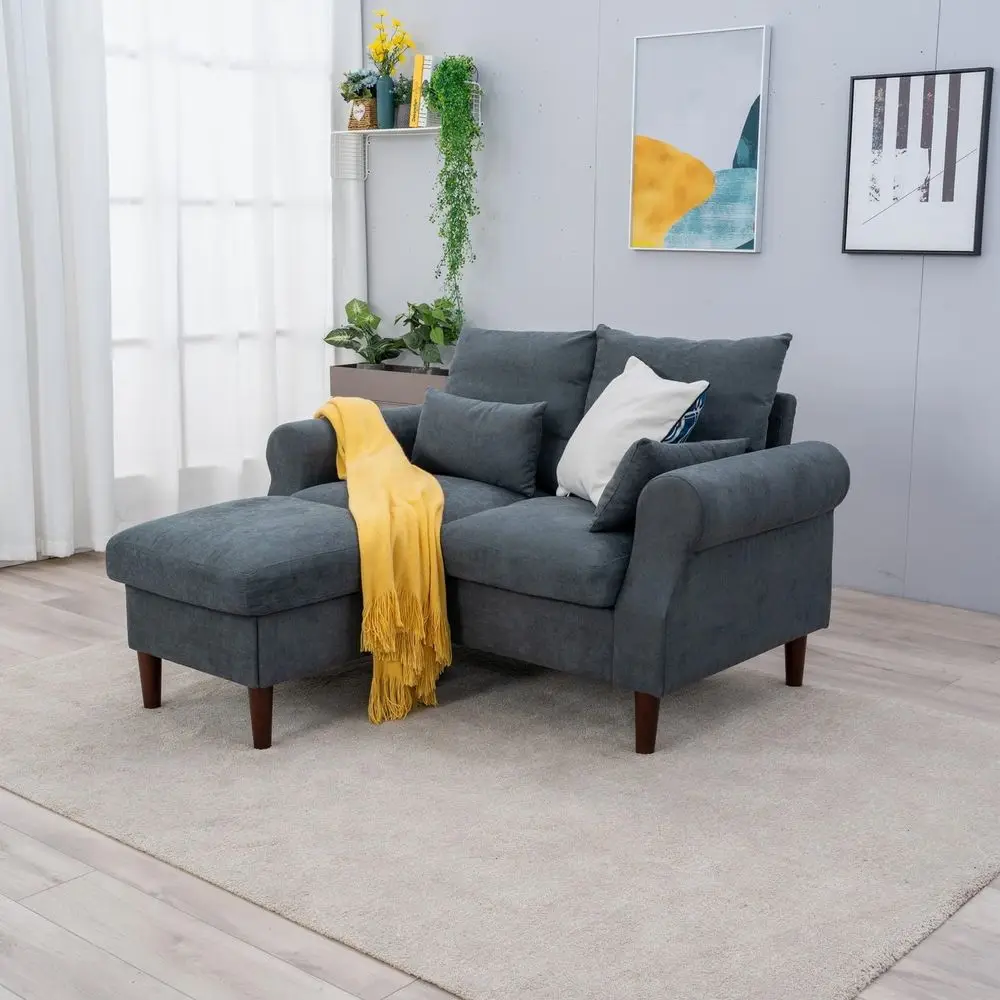 2 Seater Small Soa Set with Ottoman, Sectional Loveseat or Small Space Living Room Aparent (Gray, 2 Seater)
2 Seater Small Soa Set with Ottoman, Sectional Loveseat or Small Space Living Room Aparent (Gray, 2 Seater)