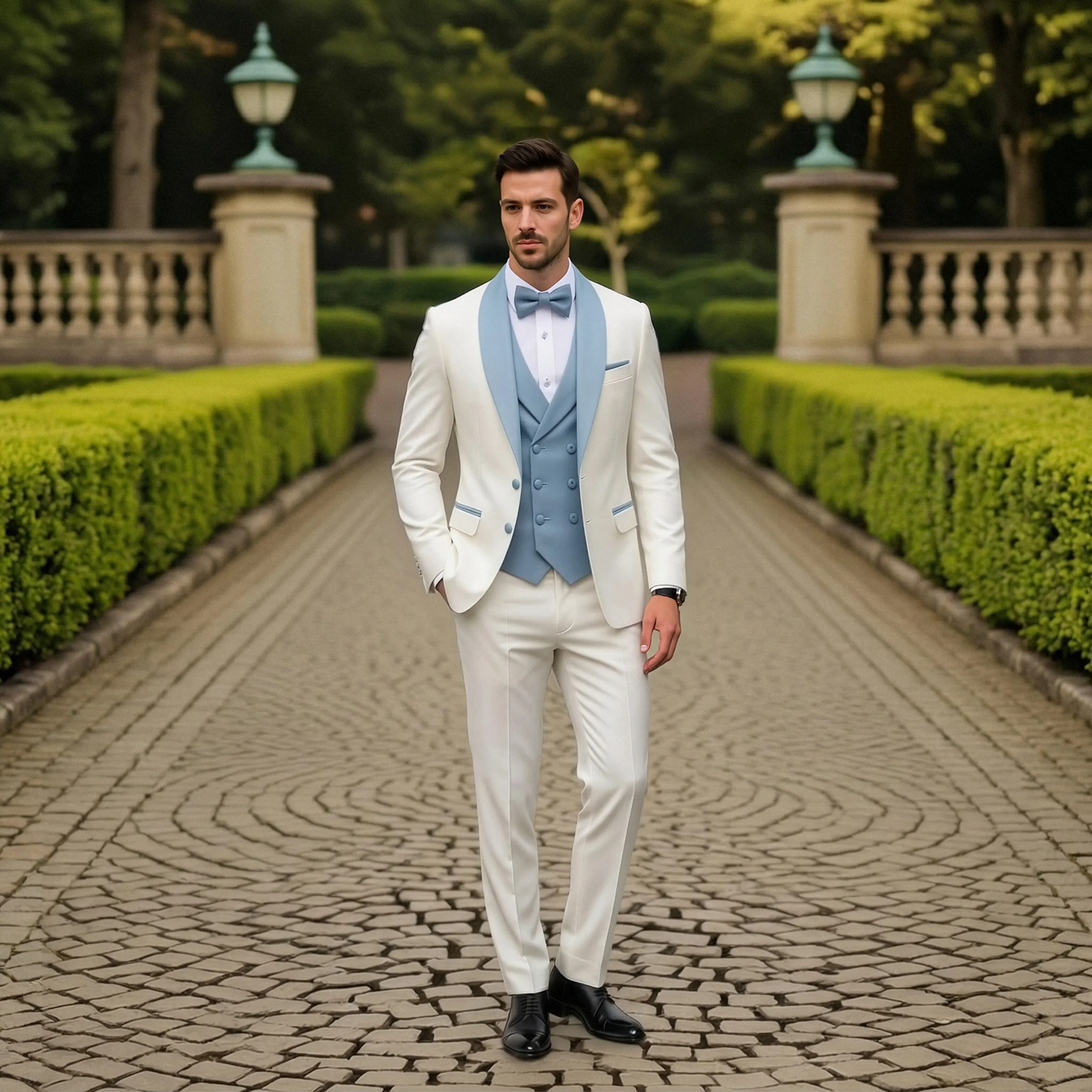 Мужской костюм-тройка OPEODLY Slim Fit, сшитый на заказ, для свадьбы и официальных деловых мероприятий, включающий пиджак, жилет и брюки.
Мужской костюм-тройка OPEODLY Slim Fit, сшитый на заказ, для свадьбы и официальных деловых мероприятий, включающий пиджак, жилет и брюки.