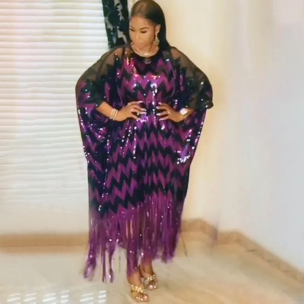 African women's sequins large swing skirt beads skirt fashion whiskers sequins
African women's sequins large swing skirt beads skirt fashion whiskers sequins