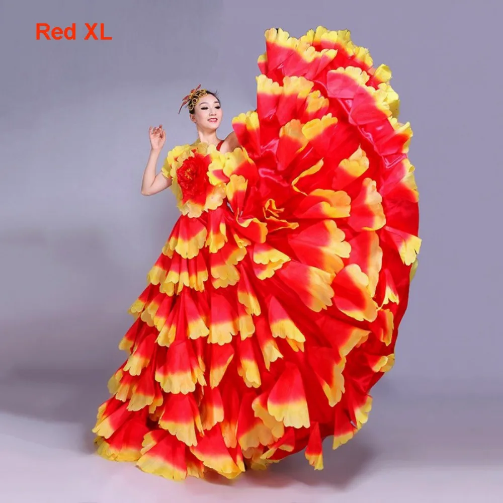 High Quality 180-360 Degree Big Swing Petal Skirt 3 Colors S M L XL Women Opening Dance Long Dress Spanish Flamenco Dress
High Quality 180-360 Degree Big Swing Petal Skirt 3 Colors S M L XL Women Opening Dance Long Dress Spanish Flamenco Dress