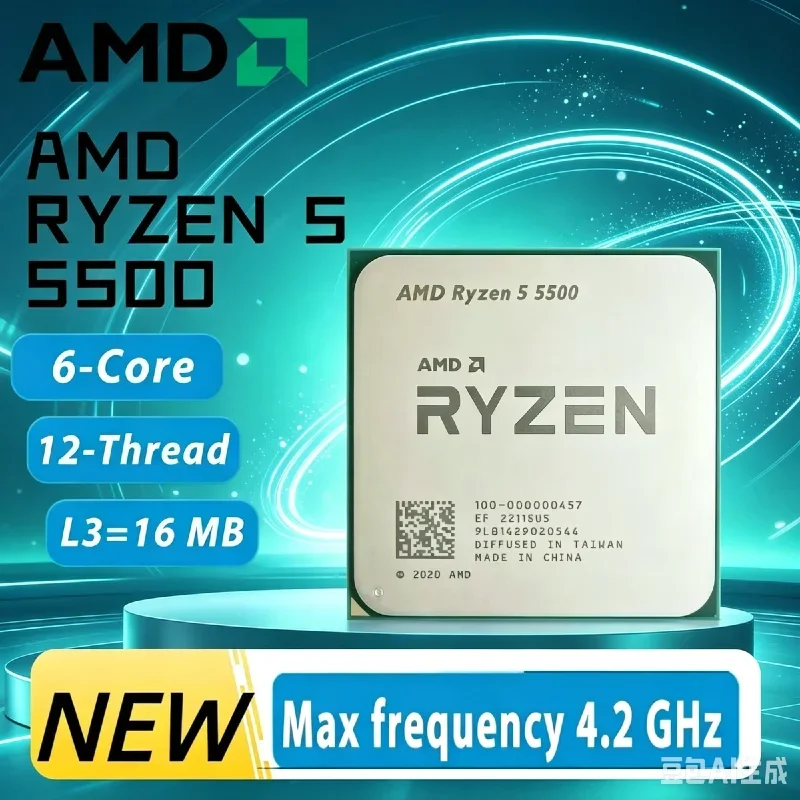 AMD 6-Core 12-Thread Ryzen 5 5500 Chip Socket AM4 4.2GHz 16MB L3 Cache 65W TDP Processor Excluding Cooler
AMD 6-Core 12-Thread Ryzen 5 5500 Chip Socket AM4 4.2GHz 16MB L3 Cache 65W TDP Processor Excluding Cooler