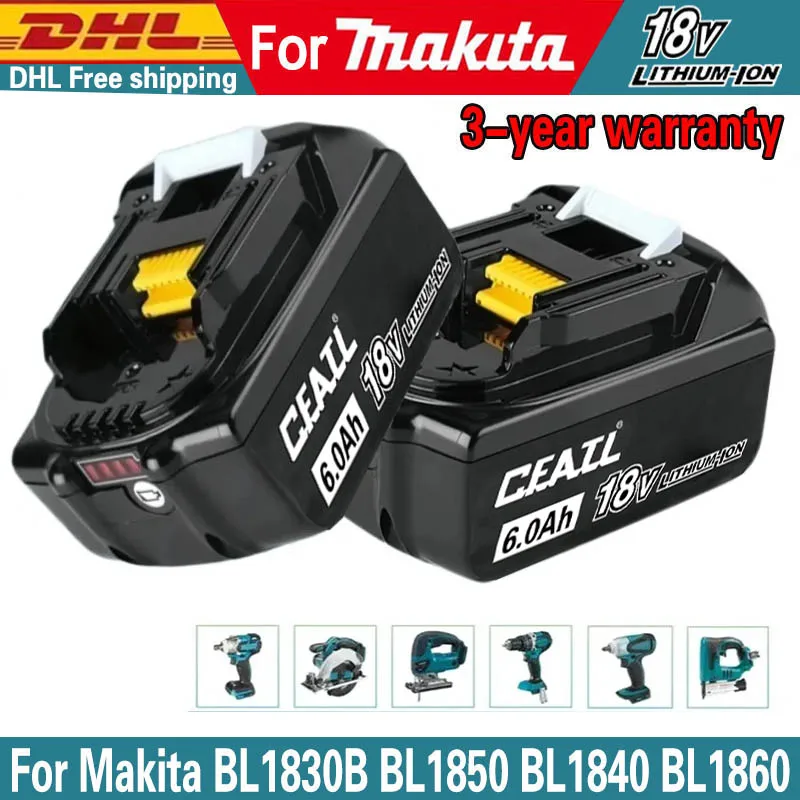 100% For Makita 18V 3Ah/5Ah/6Ah/9Ah Battery, for Makita BL DTD DTW DAS DDF TD TW BCS BDA BDF DMP GA Power Tools Battery
100% For Makita 18V 3Ah/5Ah/6Ah/9Ah Battery, for Makita BL DTD DTW DAS DDF TD TW BCS BDA BDF DMP GA Power Tools Battery